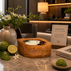 Amorphic Wooden Bowl Candle - Bergamot