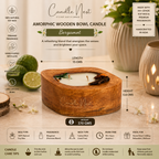 Amorphic Wooden Bowl Candle - Bergamot