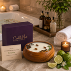 Luxe Wooden Bowl Candle - Bergamot