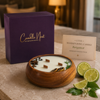 Luxe Wooden Bowl Candle - Bergamot