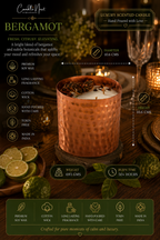 Majestic Hammered Jar Candle - Bergamot