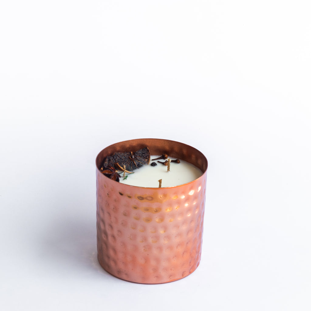 Majestic Hammered Jar Candle - Bergamot