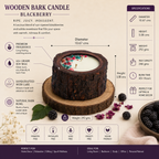 Wooden Bark Candles - Blackberry