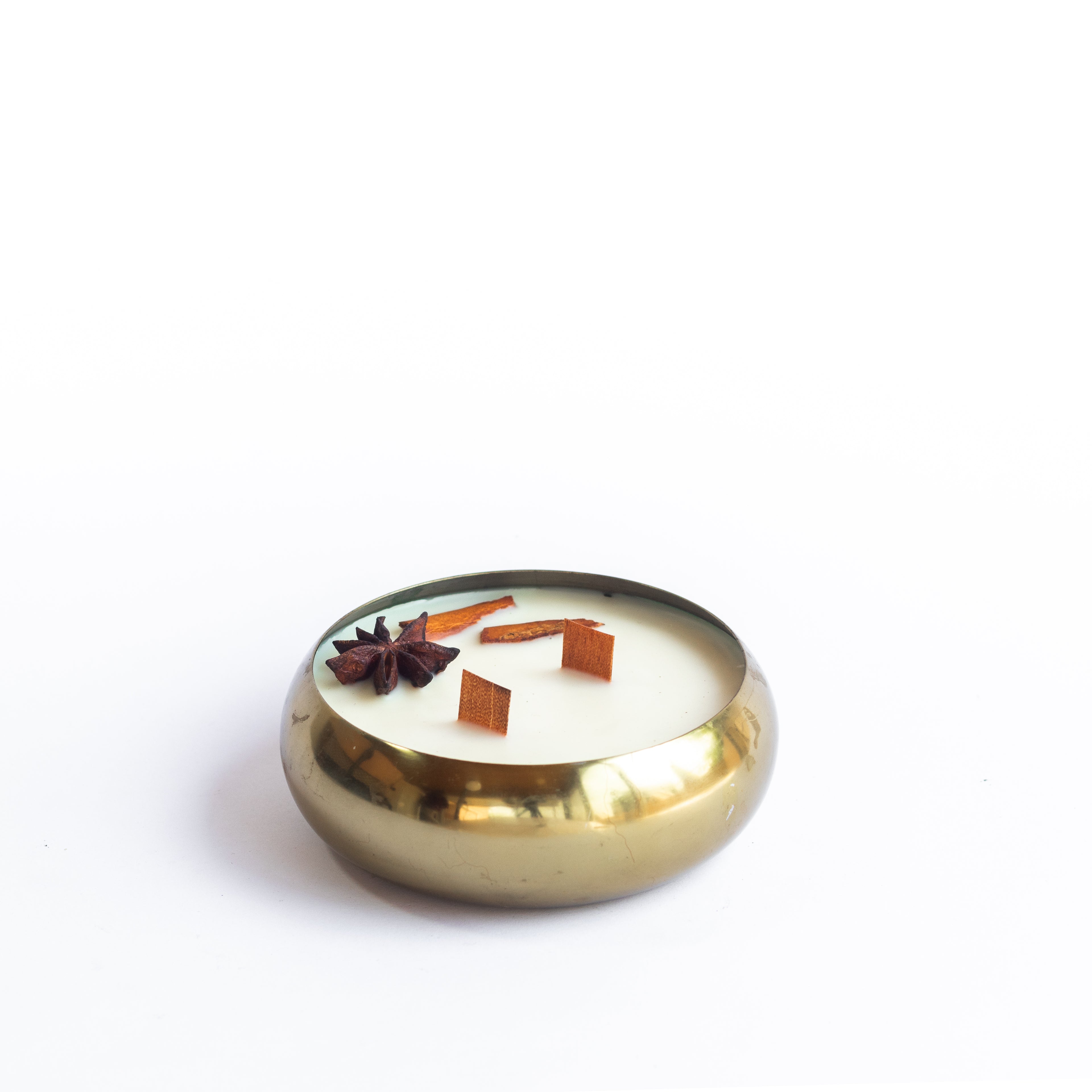 Golden Glimmer Urli Candle - Cinnamon