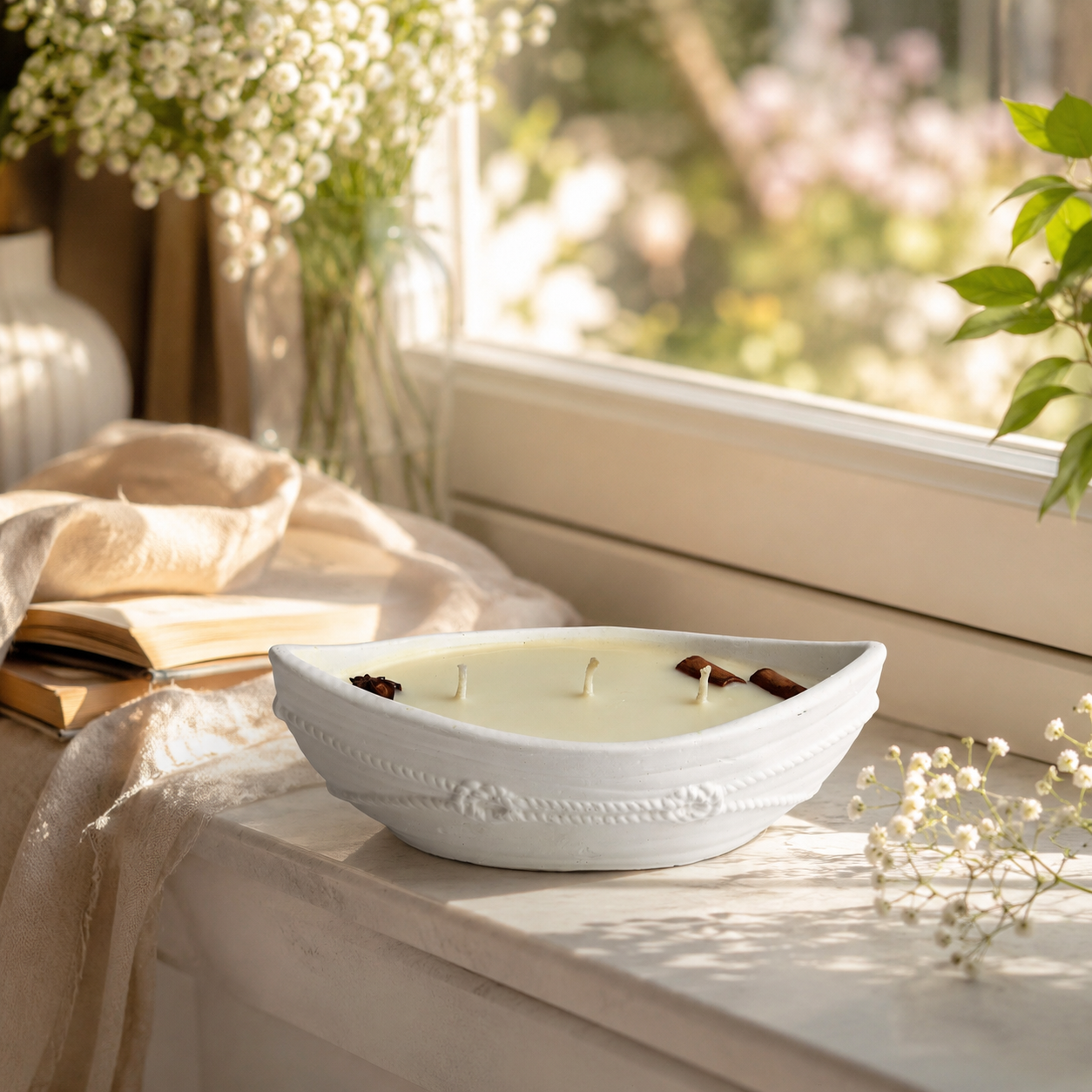 Luna Boat Candle - Cinnamon