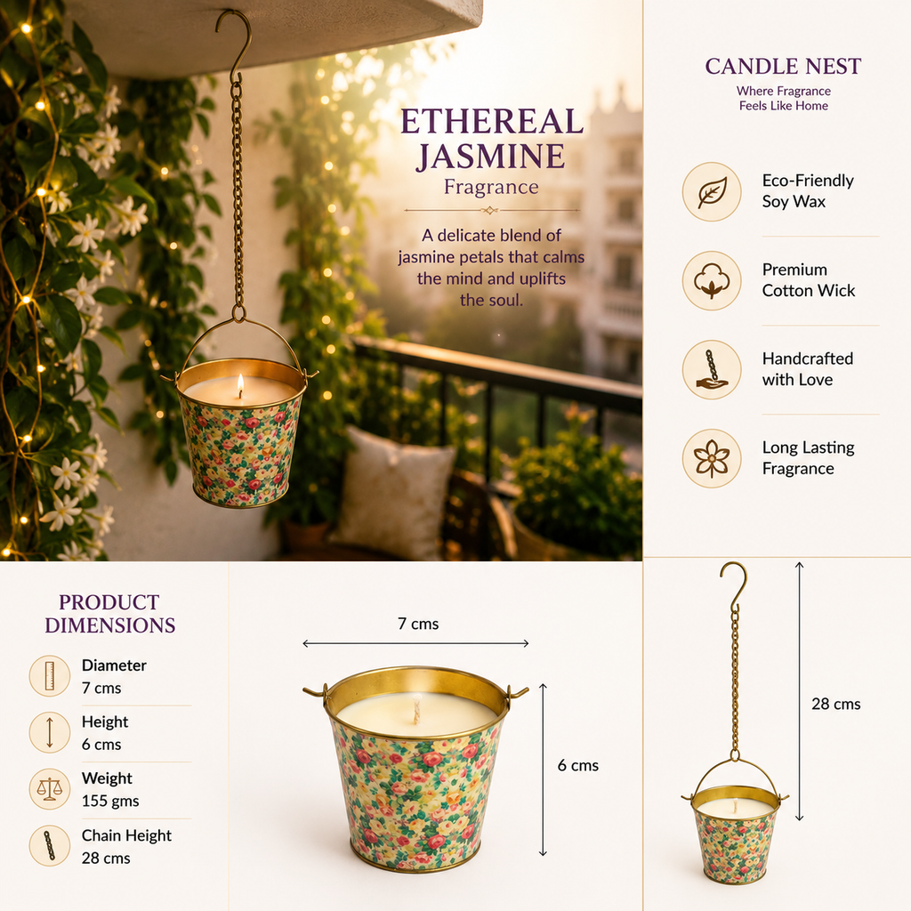 Hanging Bucket Candle - Ethereal Jasmine