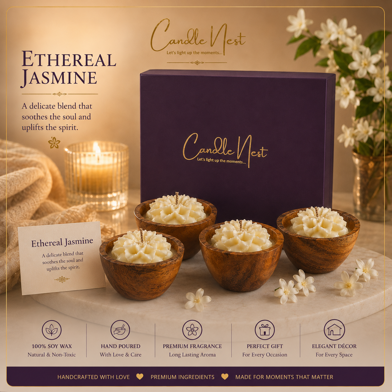 Mini Bowl Candle Set - Ethereal Jasmine