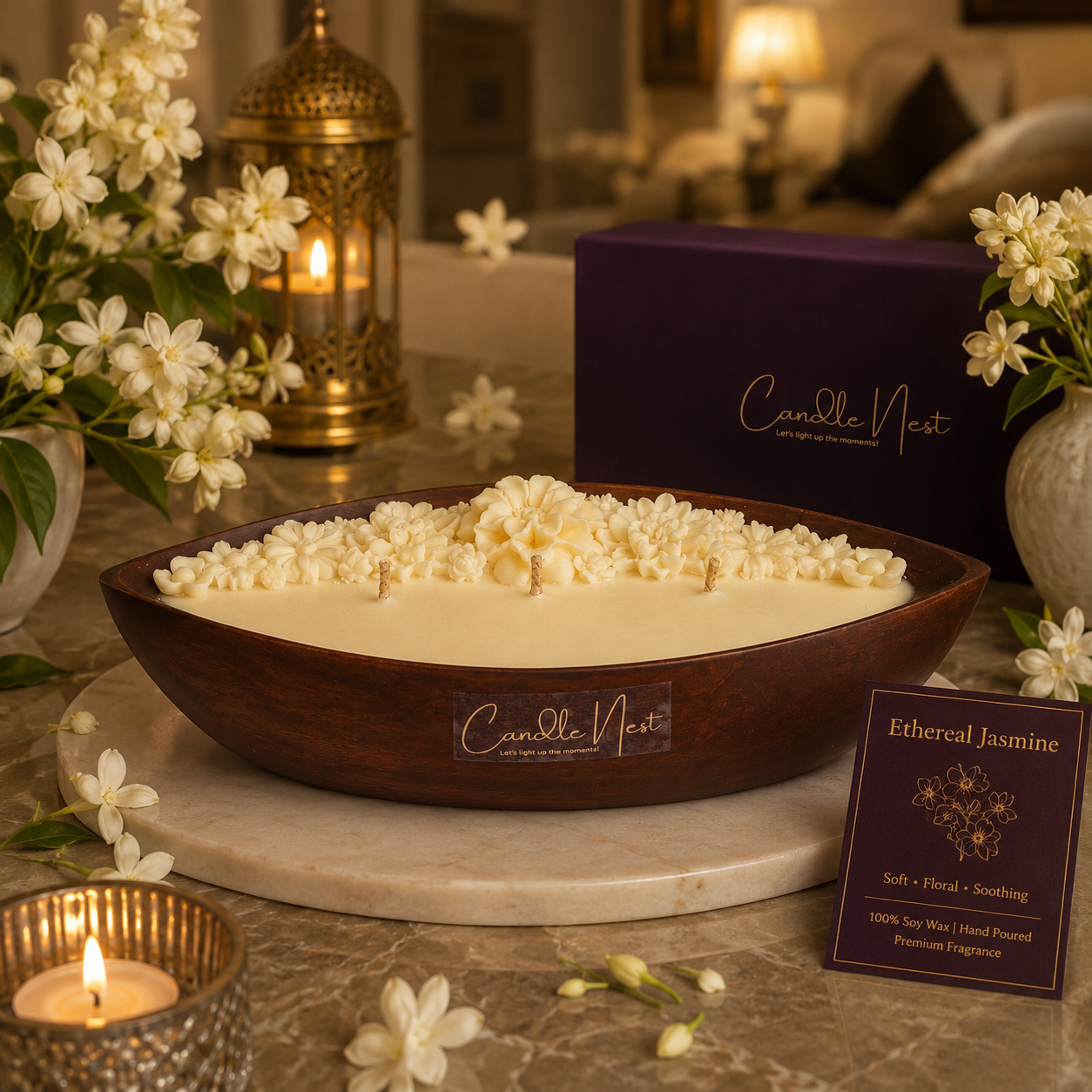 Serene Voyage Candle - Ethereal Jasmine