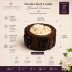 Wooden Bark Candles - Ethereal Jasmine