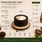 Wooden Bark Candles - Forestwood