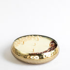 Hammered Golden Glimmer  Urli Candle - Imperial Rose
