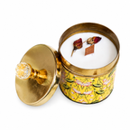 Yellow - Pichwai Jar Candle - Imperial Rose