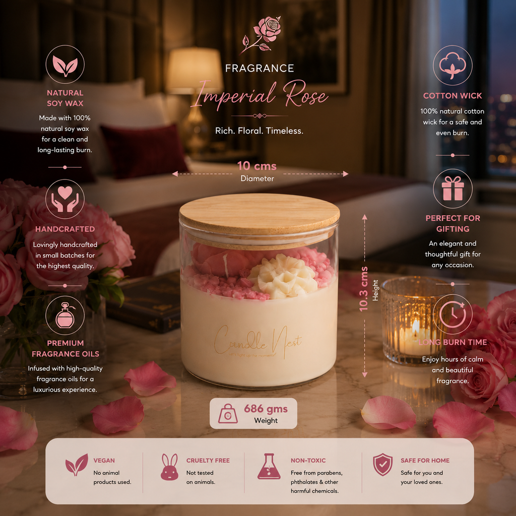 Crystal Radiance Candle - Imperial Rose