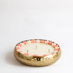 Hammered Golden Glimmer  Urli Candle - Japanese Cherry