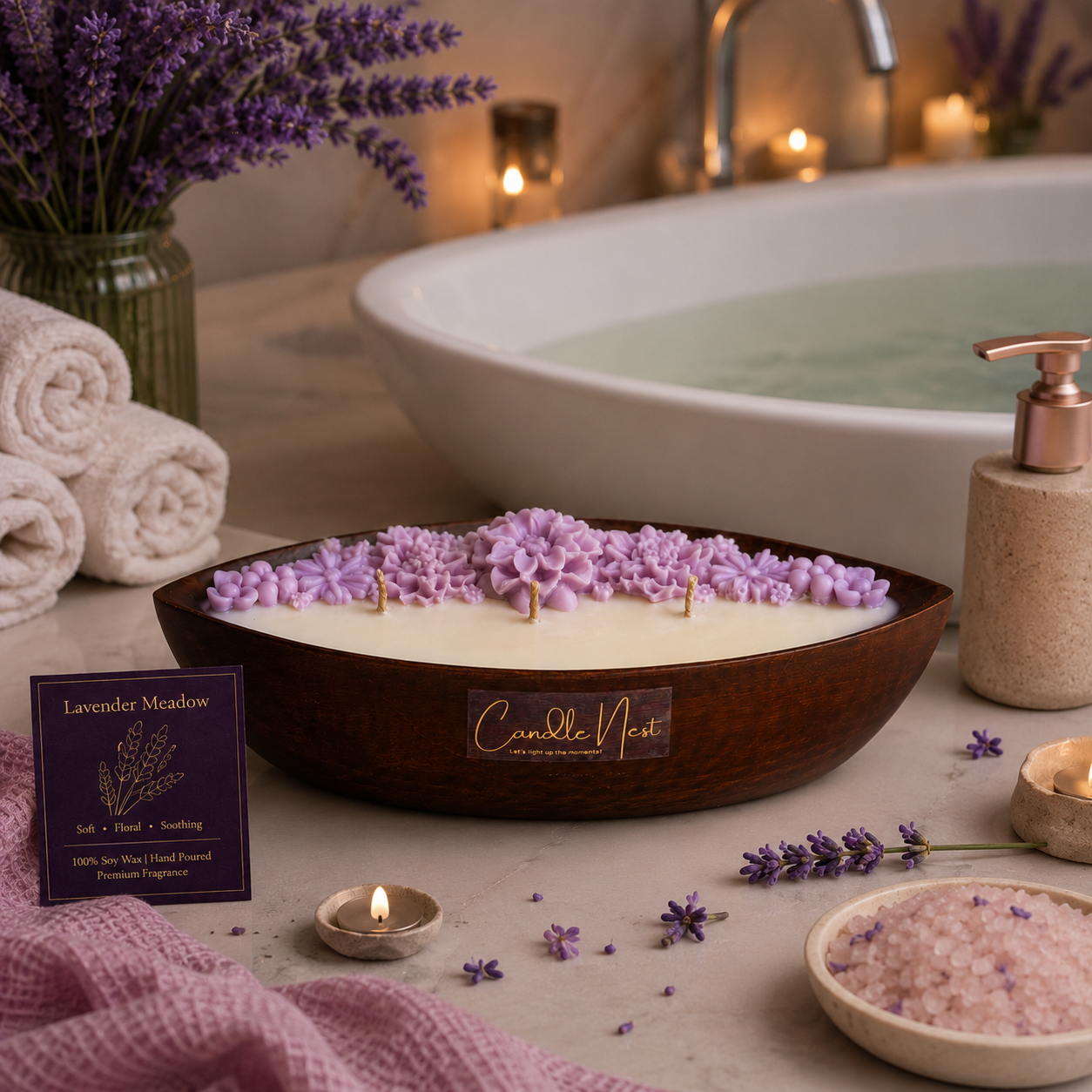 Serene Voyage Candle - Lavender Meadow
