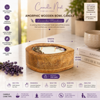 Amorphic Wooden Bowl Candle - Lavender Meadow