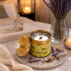 Yellow - Pichwai Jar Candle - Lavender Meadow
