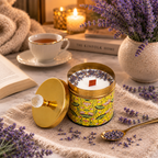 Yellow - Pichwai Jar Candle - Lavender Meadow