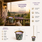 Hanging Bucket Candle - Lavender Meadow