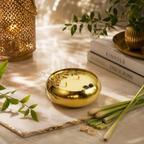 Golden Glimmer Urli Candle - Lemongrass Twist