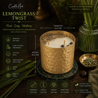 Majestic Hammered Jar Candle - Lemongrass Twist