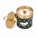 Black- Pichwai Jar Candle - Lemongrass Twist
