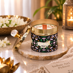 Black- Pichwai Jar Candle - Lemongrass Twist
