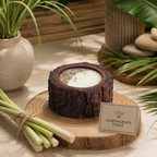 Wooden Bark Candles - Lemongrass Twist