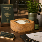 Amorphic Wooden Bowl Candle - Lemongrass Twist