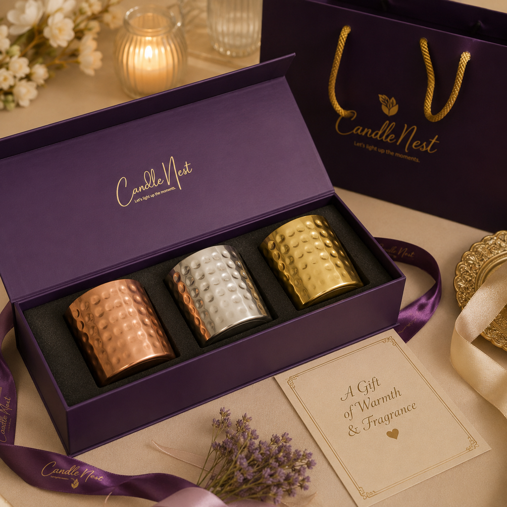 Metallic Harmony Candle Trio