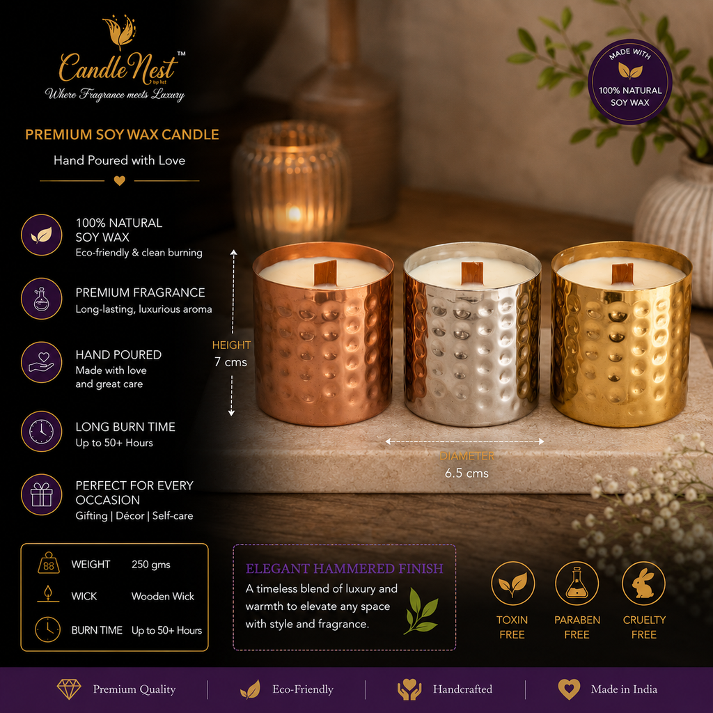 Metallic Harmony Candle Trio