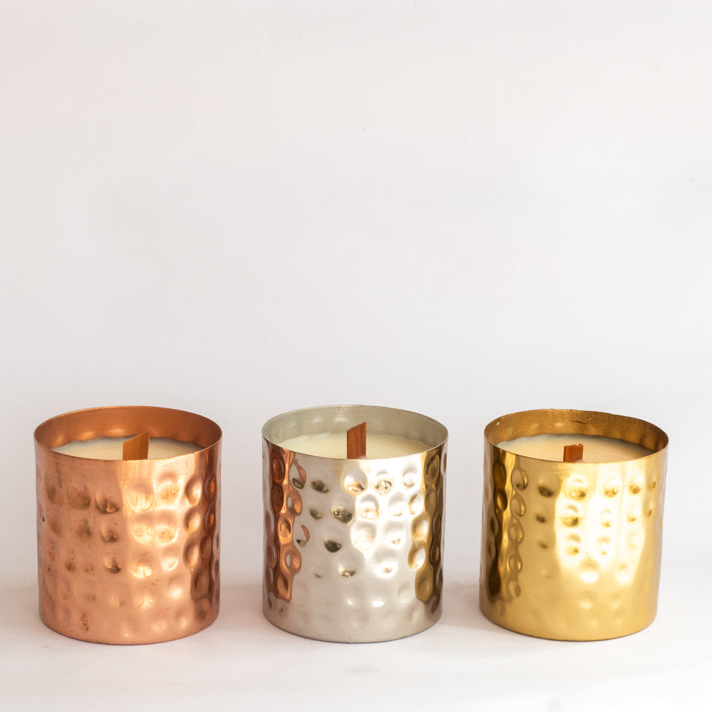 Metallic Harmony Candle Trio