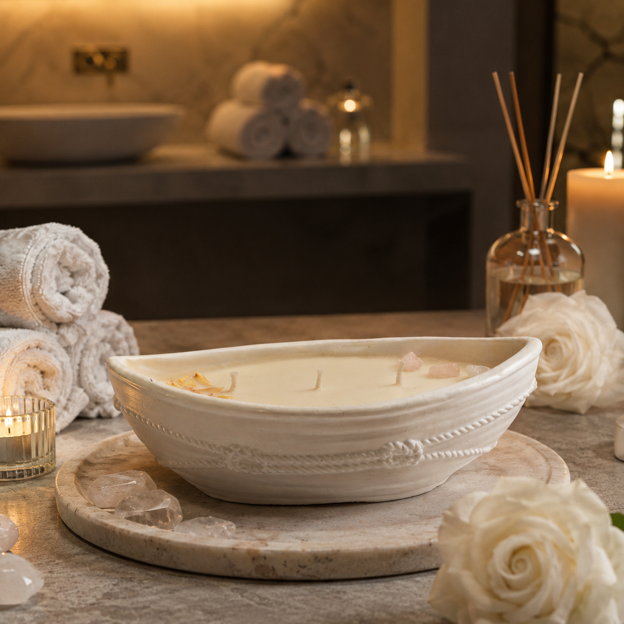 Luna Boat Candle - Musk
