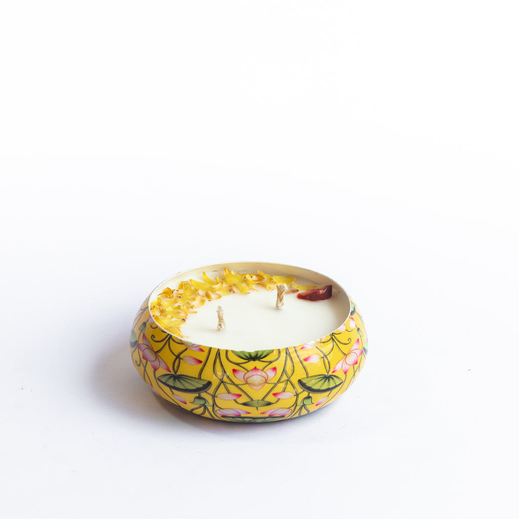 Meenakari Urli Candle - Musk