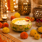 Meenakari Urli Candle - Musk