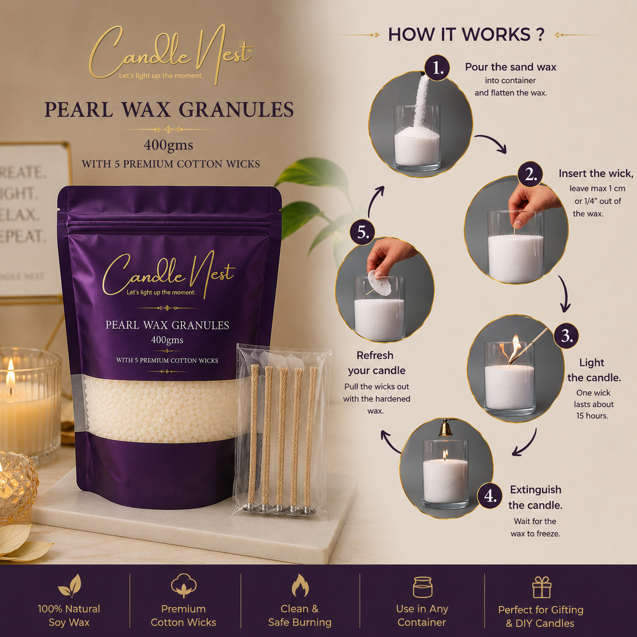 Pearl Wax Granules