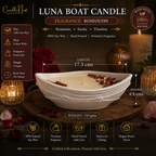 Luna Boat Candle - Rose Oudh