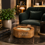 Amorphic Wooden Bowl Candle - Rainforest