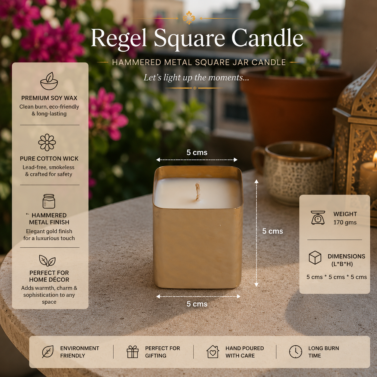 Regal Square Candle Set