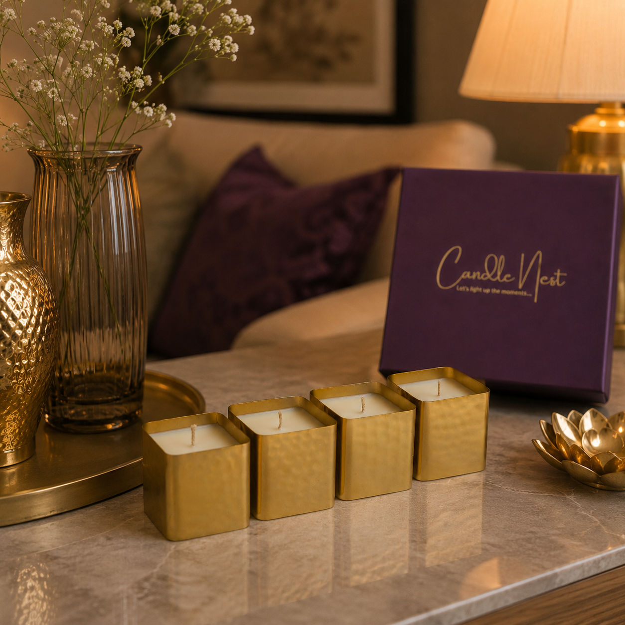 Regal Square Candle Set