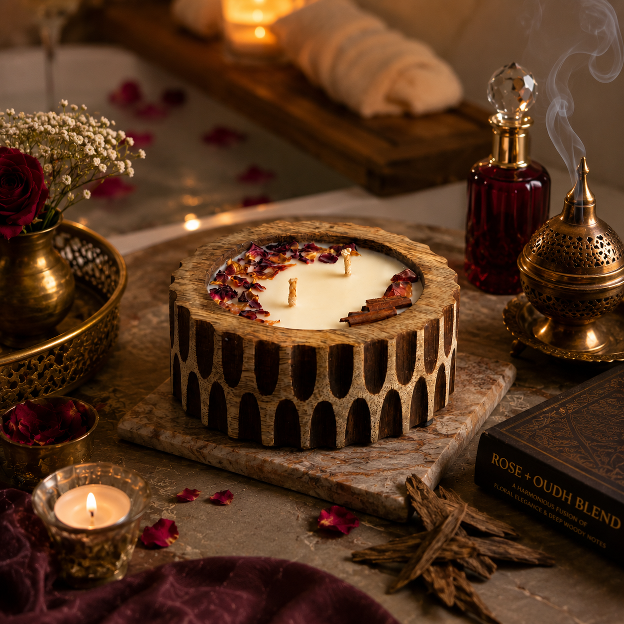 Heritage Bowl Candle - Rose Oudh