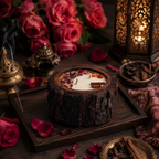 Wooden Bark Candles - Rose Oudh