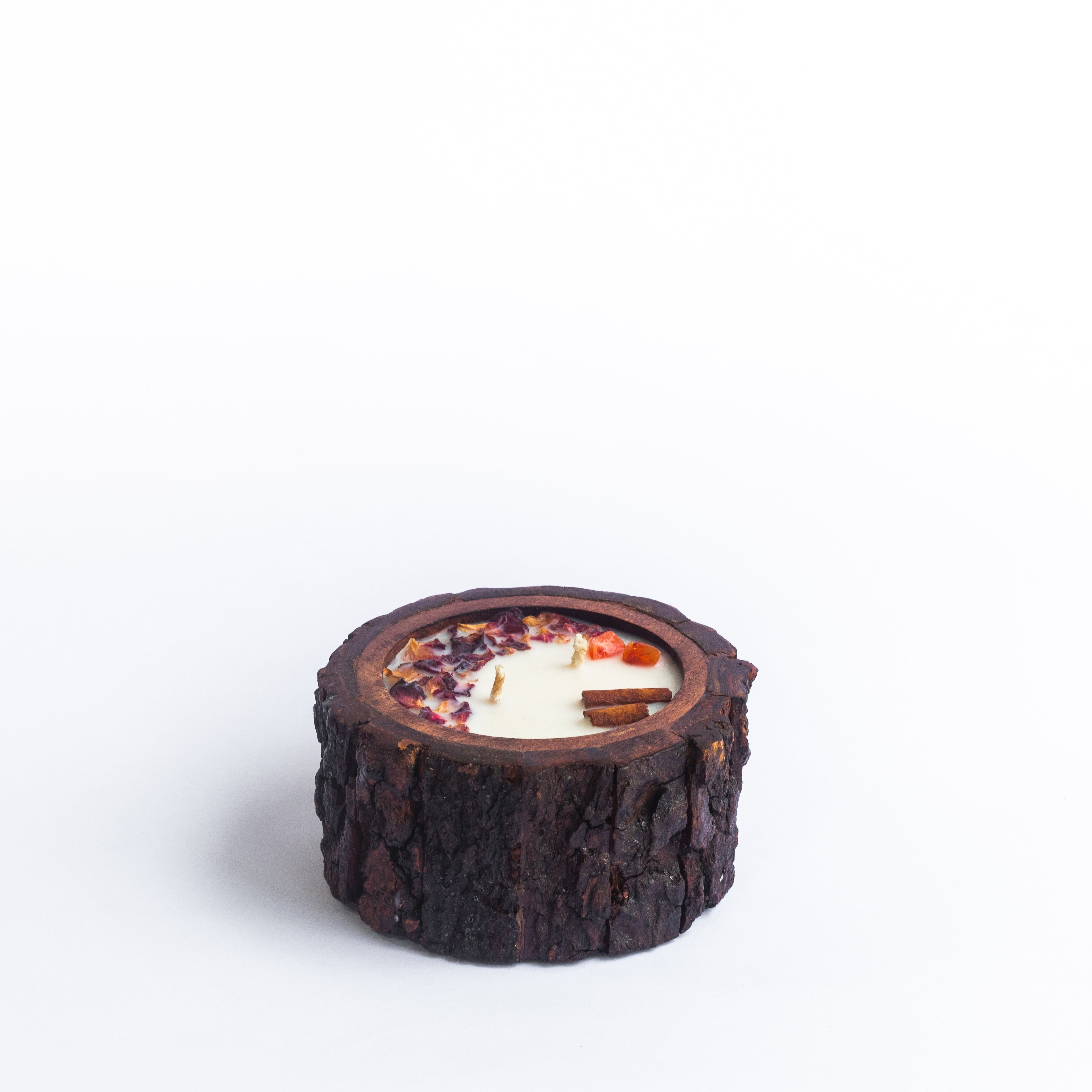 Wooden Bark Candles - Rose Oudh