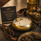Golden Glimmer Urli Candle - Oudh Royale