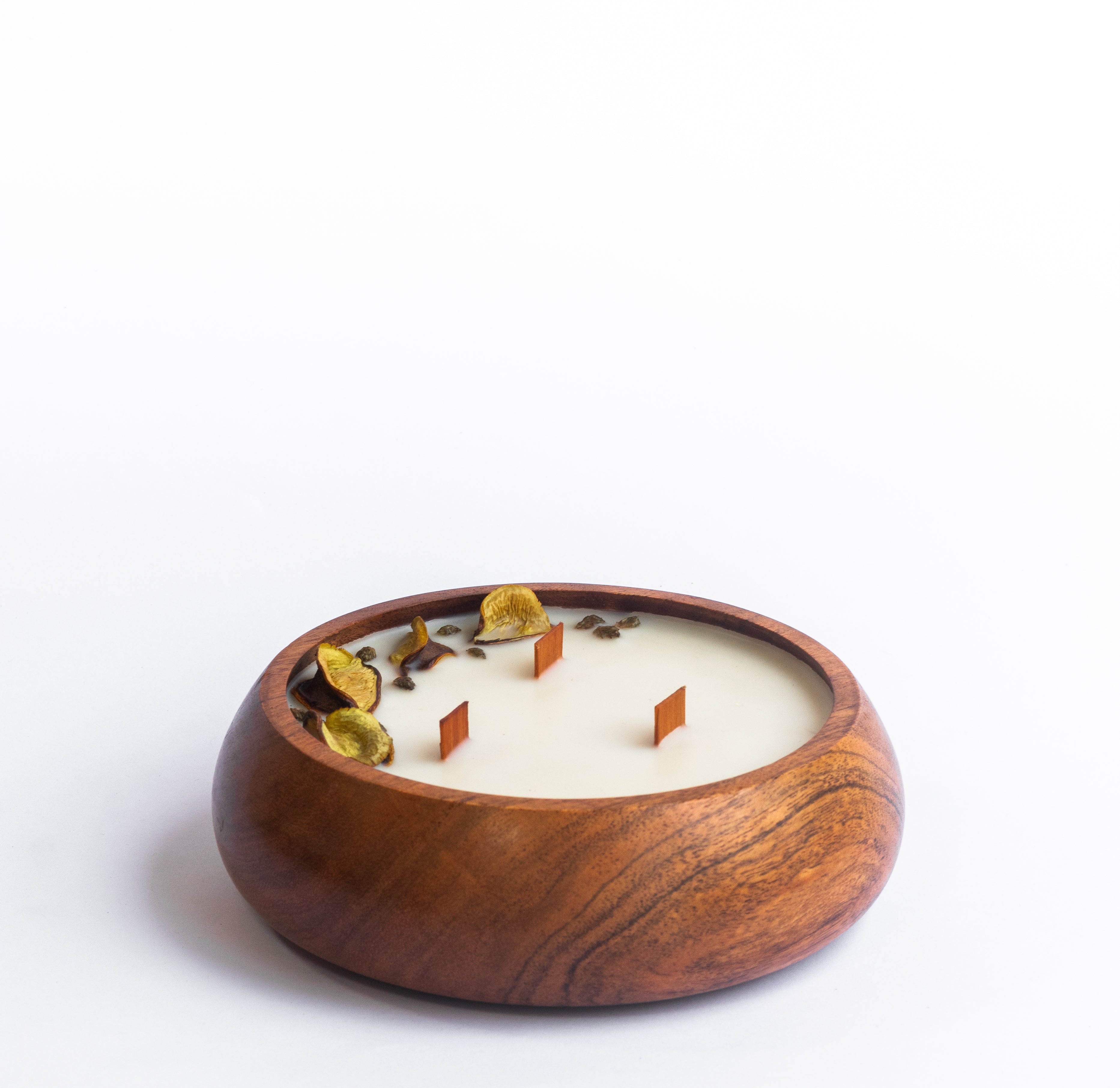 Luxe Wooden Bowl Candle - Oudh Royale