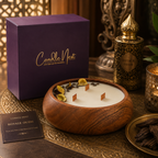 Luxe Wooden Bowl Candle - Oudh Royale