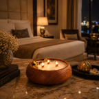Luxe Wooden Bowl Candle - Oudh Royale