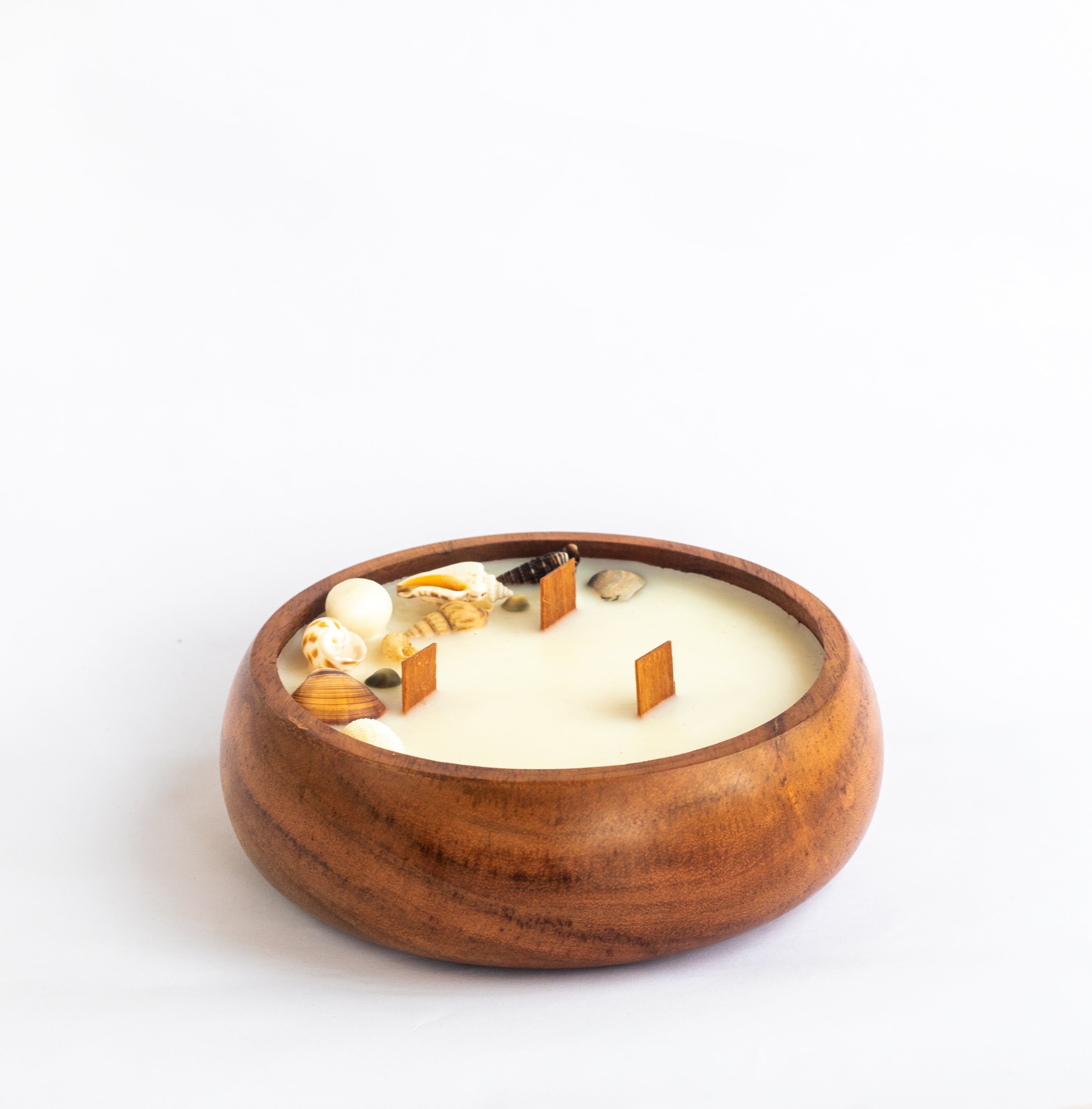 Luxe Wooden Bowl Candle - Seaside Whisper
