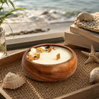 Luxe Wooden Bowl Candle - Seaside Whisper