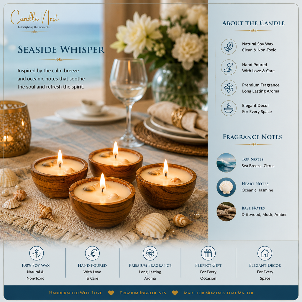 Mini Bowl Candle Set - Seaside Whisper
